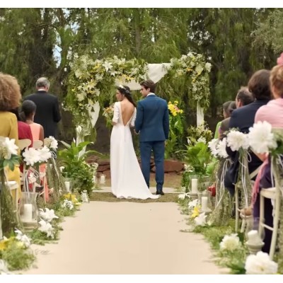 Set alquiler ceremonia pérgola madera