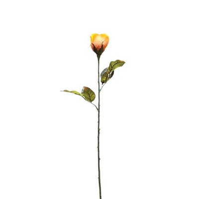 Rosa capullo artificial d 6cm Alt  65cm bud naranja