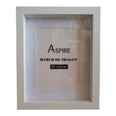 Marco de 20 x 25cm para relieve blanco