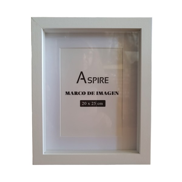 Marco de 20 x 25cm para relieve blanco