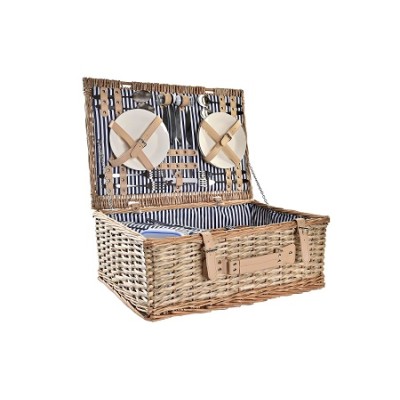 Alquiler cesta picnic mimbre 54x37x21cm 4 servicios
