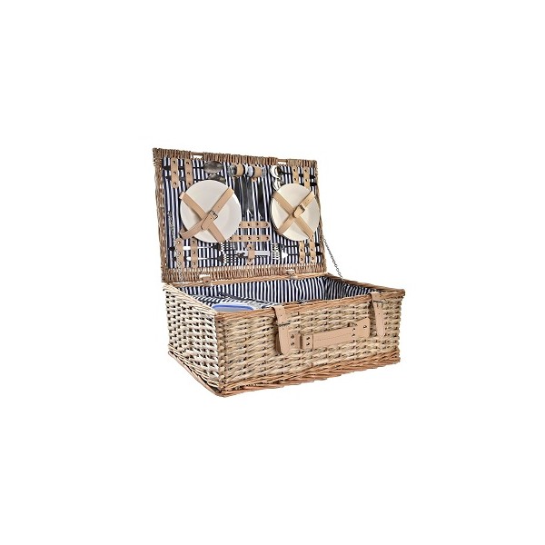 Alquiler cesta picnic mimbre 54x37x21cm 4 servicios