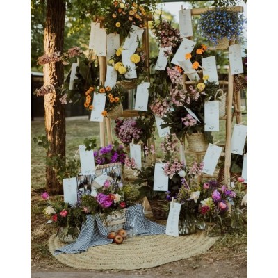 Alquiler mesero/seating cesta picnic c/cesta pleita