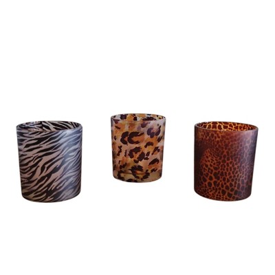 Portavela vaso cristal safari Ø 7 cm Alt  8 cm surtidos