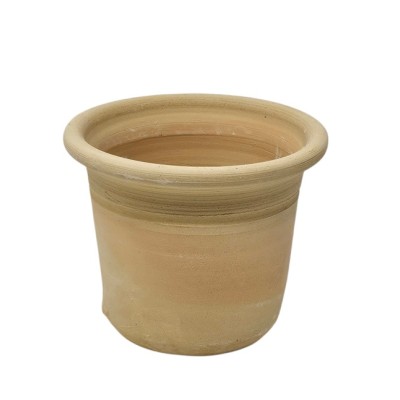 Maceta barro blanco borde Ø 12cm Alt 10cm