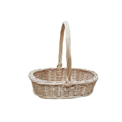 Alquiler cesta oval 1 asa mimbre natural 30x20cm Alt 8/29cm