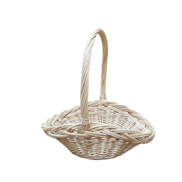 Alquiler cesta violetera 1 asa mimbre natural 42x33cm Alt.asa 46cm