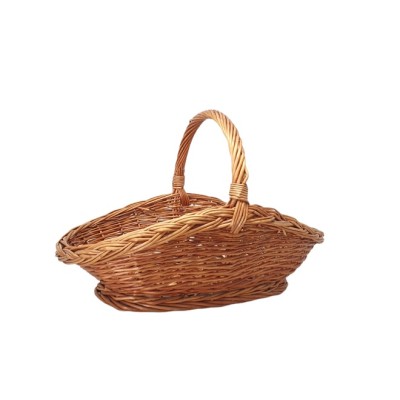 Alquiler cesta violetera 1 asa mimbre miel 50x30x32cm