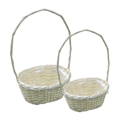 Alquiler cesta oval 1 asa caña tireta 32 x 22 x 12/3 m natural