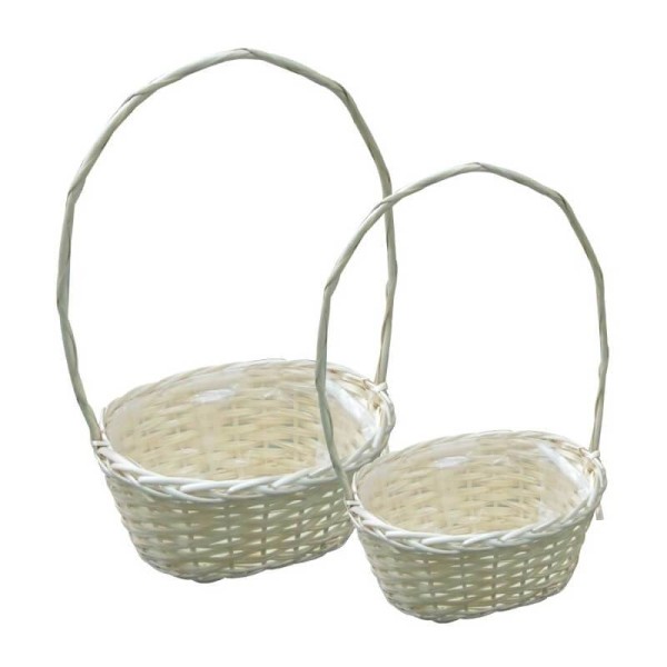 Alquiler cesta oval 1 asa caña tireta 32 x 22 x 12/3 m natural