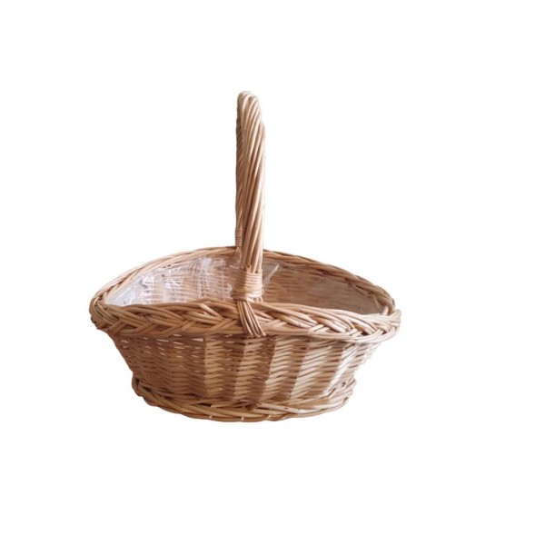 Alquiler cesta oval 1 asa mimbre natural