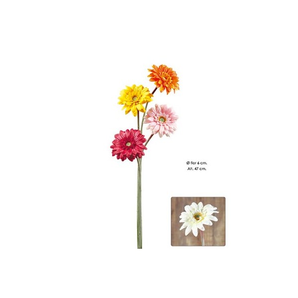 Gerbera mini Alt. 47cm Ø 6cm cereza
