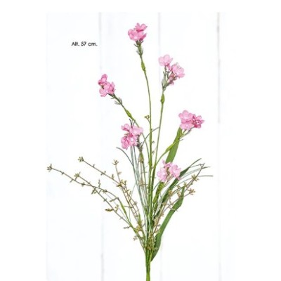 Mata flor de cera x 6 Alt 57cm rosa 