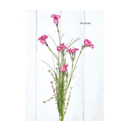 Mata flor de cera x 6 Alt 57cm cereza