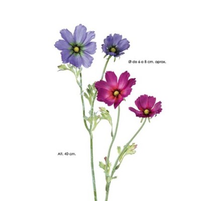 Cosmos x 2 Fl 40cm azul claro