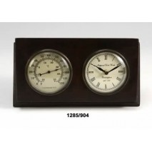 Reloj-barómetro madera