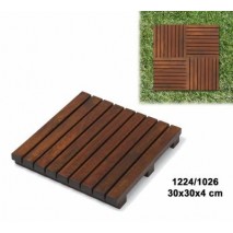 Tabla suelo teca cuadros  30 x 30 x 4