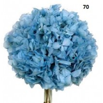 Pomo Hortensia preservada c/tallo  azul cielo