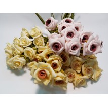Flor promo foam capullos d.4cm x 12 beige/marrón