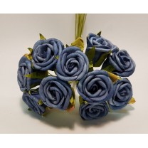 Flor promo foam rosa rellena d.3,5cm x 10 azul