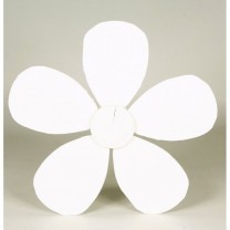 Flor margarita madera 40cm blanca