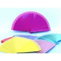 Abanico madera 19cm lacado colores surtidos personalizable
