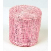 Rollo cinta sinamay  7cm x 10m rosa