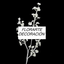 Prendido flor mini tela 48 fl blanco