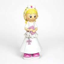 Figura para tarta comunión niña rubia 23cm