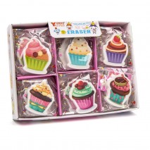 Goma Borrar cupcake caja 30 unidades    