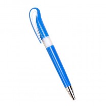Bolígrafo personalizable franja blanca azul cielo