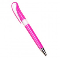 Bolígrafo personalizable franja blanca rosa