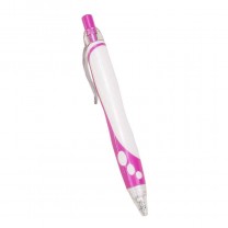 Bolígrafo personalizable blanco 3 puntos rosa