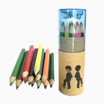 Lapicero c/sacapuntas y lápices colores 10,5 x 3,5cm