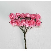 Pomito flor mini papel camelia x 12 unidades rosa