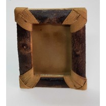 Portafoto madera tronco rústico 16x11cm