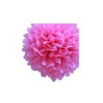 Pompón de papel de seda 20cm rosa