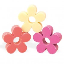 Jabón flor margarita 3 colores 5,5 x 2 cm surtido