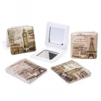 Espejo personalizable cuadrado vintage 9 x 8,5cm surtido