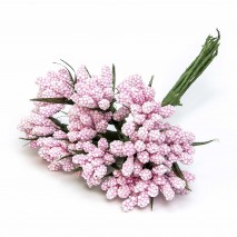 Pomito flor mini pasta pistilos c/hojas punta rosa