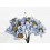 Pomito flor mini papel magnolia x 12 uni azul cielo
