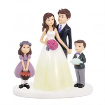 Figura pareja novios c/pajes 18 cm