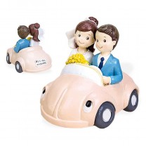 Figura para tarta boda pareja novios resina 17 x11,5 x 13cm