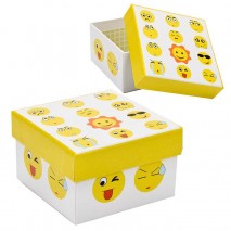 Caja presentación emoticonos 9 x 9 x 5 cm