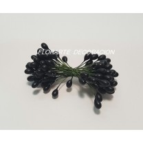 Pomito flor mini pasta pistilo alambrado xl x 50 unidades negro
