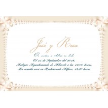 Invitacion boda c/sobre beig papel estucado mate 250 grs 12,5 x 18 cm